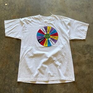 Vintage 1997 Wheel‎ of Fortune Promo T Shirt Murina Mens White Game Show
